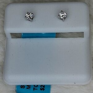 925 Sterling Silver 0.2CTW Moissanite Screw Back Stud Earrings
